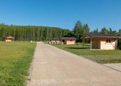 Kabiny na kempingu Blaue Lagune, Berzdorfer See.