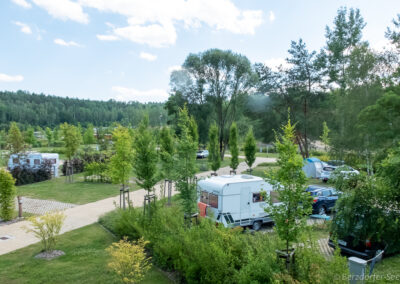 Berzdorfer See Camping Blaue Lagune, kemping nad plażą Blaue Lagune.